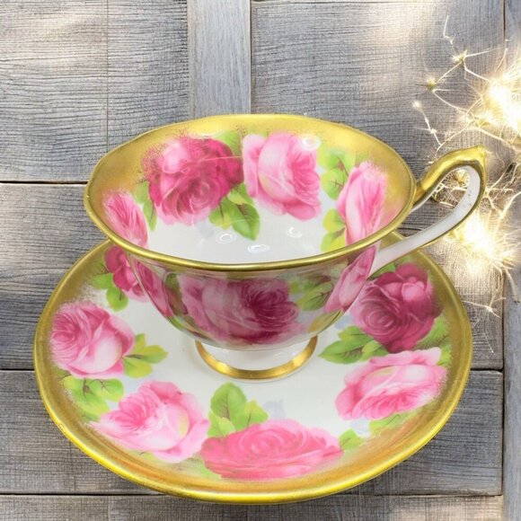 Royal Albert Old English Rose Bone China England Tea Cup and Saucer Porcelain - Picture 1 of 13